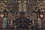 8x10 Navy and Multicolor Anatolian Traditional Rug