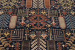 8x10 Navy and Multicolor Anatolian Traditional Rug