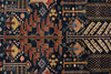 8x10 Navy and Multicolor Anatolian Traditional Rug