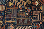 8x10 Navy and Multicolor Anatolian Traditional Rug