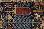 8x10 Navy and Multicolor Anatolian Traditional Rug