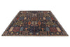 8x10 Navy and Multicolor Anatolian Traditional Rug