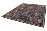 8x10 Navy and Multicolor Anatolian Traditional Rug