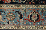 8x10 Navy and Blue Traditional Rug