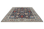 8x10 Navy and Blue Traditional Rug