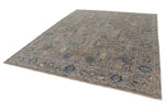 8x10 Gray and Light Blue Traditional Rug