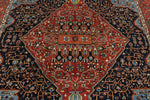 8x10 Navy and Red Traditional Rug