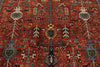 8x10 Red and Multicolor Traditional Rug