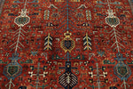 8x10 Red and Multicolor Traditional Rug