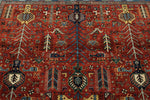 8x10 Red and Multicolor Traditional Rug