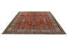 8x10 Red and Multicolor Traditional Rug