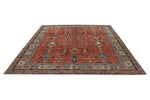 8x10 Red and Multicolor Traditional Rug
