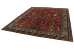 8x10 Red and Multicolor Traditional Rug
