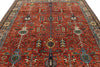 8x10 Red and Multicolor Traditional Rug