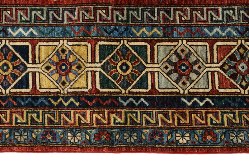 8x10 Red and Multicolor Traditional Rug