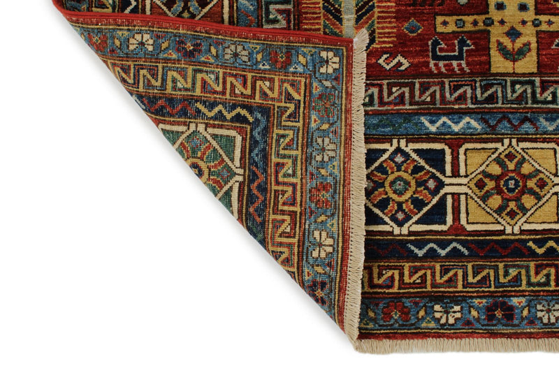 8x10 Red and Multicolor Traditional Rug