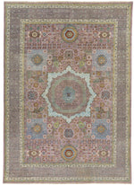 10x14 Purple and Ivory Traditional Rug