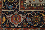 10x14 Gray and Navy Traditional Rug