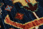 10x14 Gray and Navy Traditional Rug
