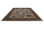 10x14 Gray and Navy Traditional Rug