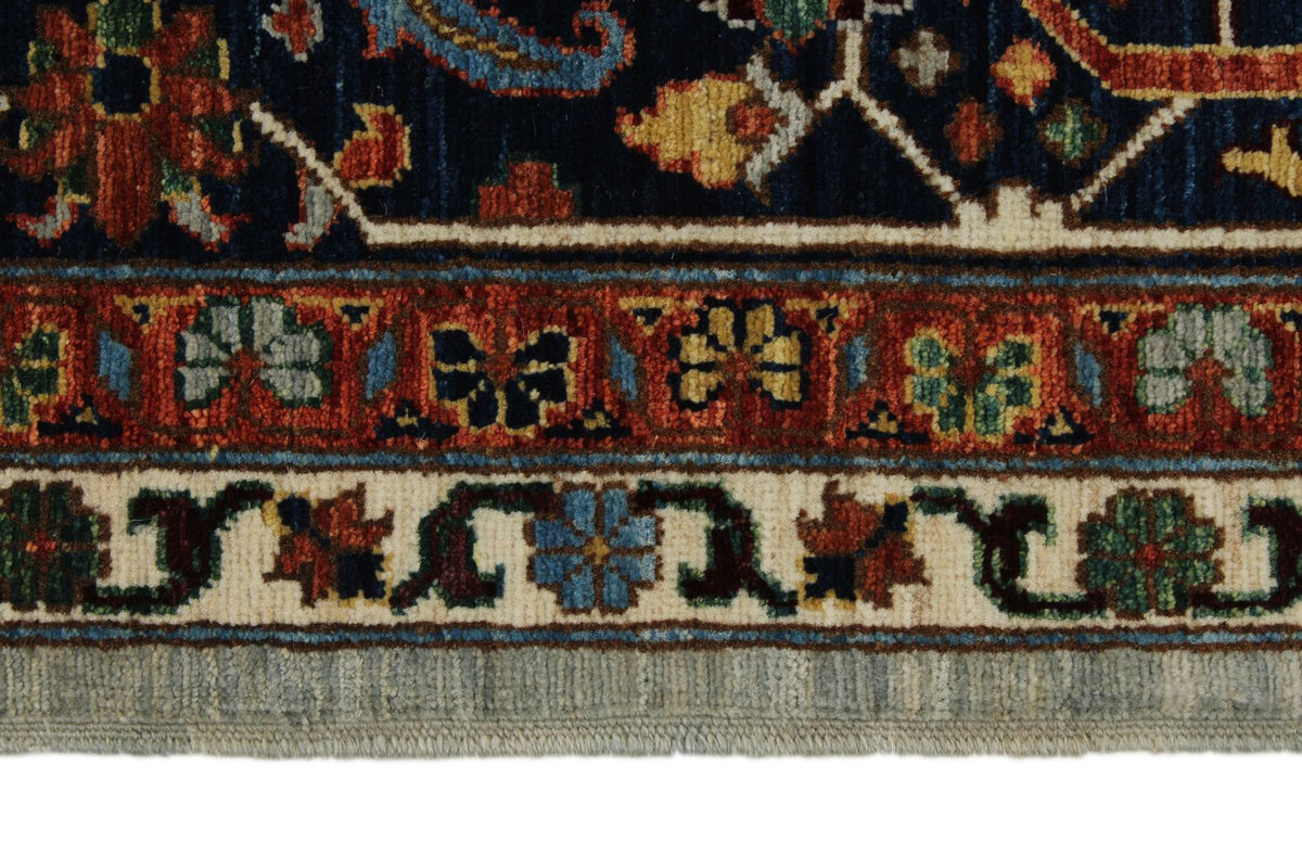 10x14 Gray and Navy Traditional Rug