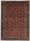 10x14 Red and Navy Traditional Rug