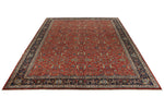 10x14 Red and Navy Traditional Rug