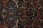 8x10 Navy and Multicolor Anatolian Traditional Rug