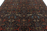 8x10 Navy and Multicolor Anatolian Traditional Rug