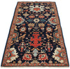 3x6 Navy and Multicolor Traditional Runner