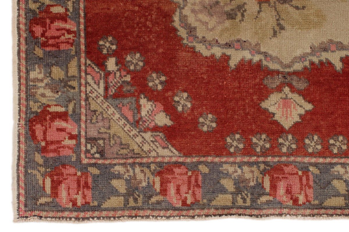 4x10 Red and Gray Turkish Tribal Runner