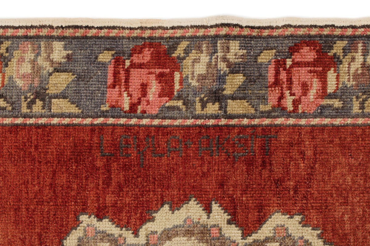 4x10 Red and Gray Turkish Tribal Runner