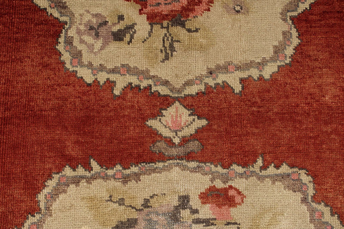 4x10 Red and Gray Turkish Tribal Runner