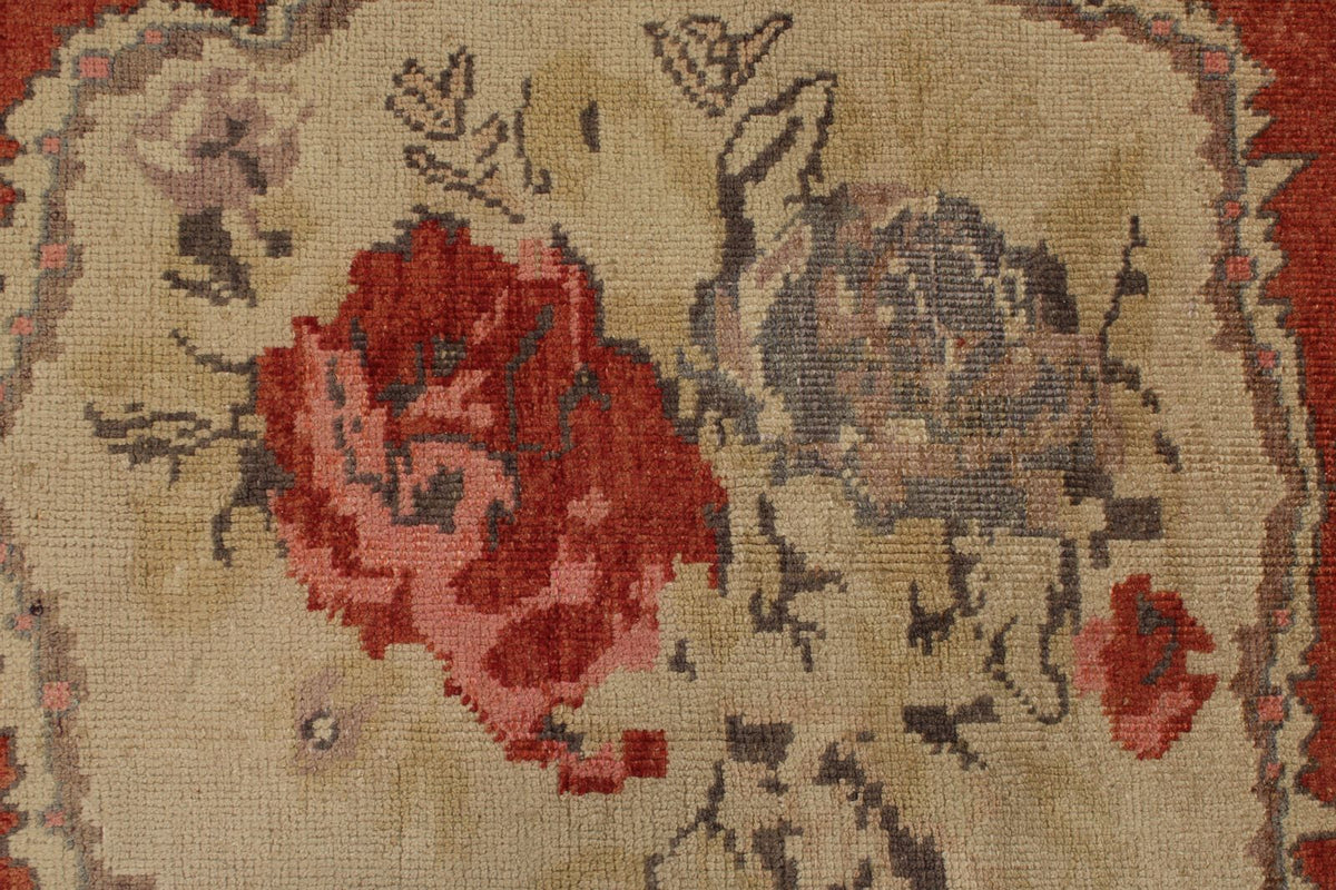 4x10 Red and Gray Turkish Tribal Runner