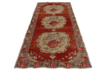 4x10 Red and Gray Turkish Tribal Runner