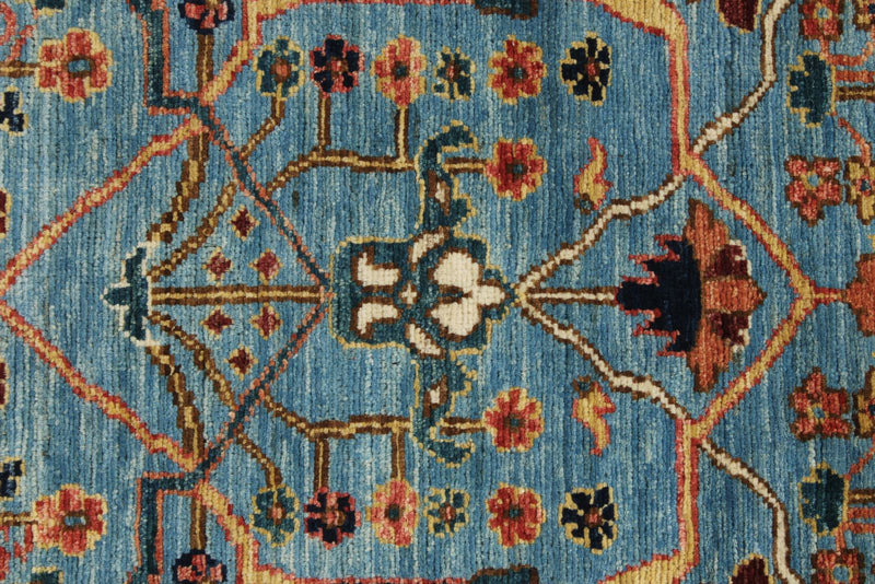 3x10 Blue and Multicolor Traditional Runner