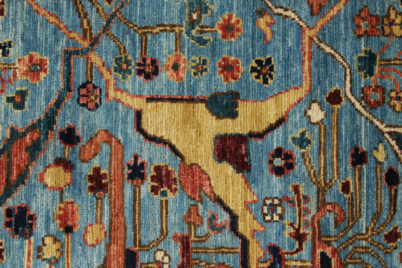 3x10 Blue and Multicolor Traditional Runner