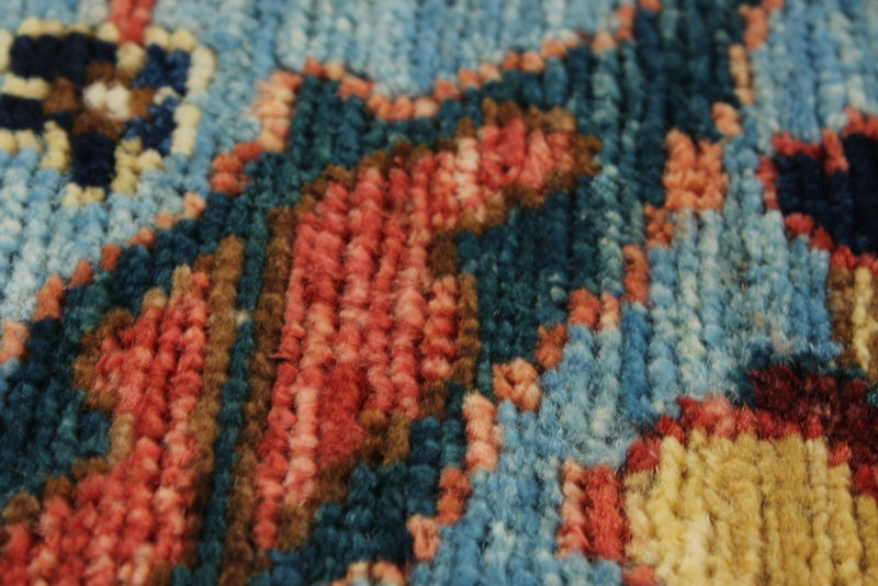 3x10 Blue and Multicolor Traditional Runner