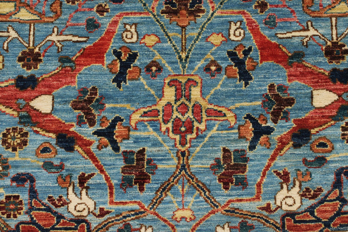 3x10 Blue and Multicolor Traditional Runner