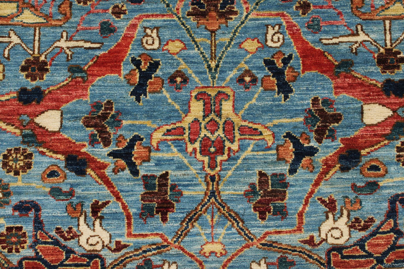 3x10 Blue and Multicolor Traditional Runner