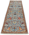 3x10 Blue and Multicolor Traditional Runner
