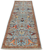 3x10 Blue and Multicolor Traditional Runner