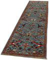 3x10 Blue and Multicolor Traditional Runner