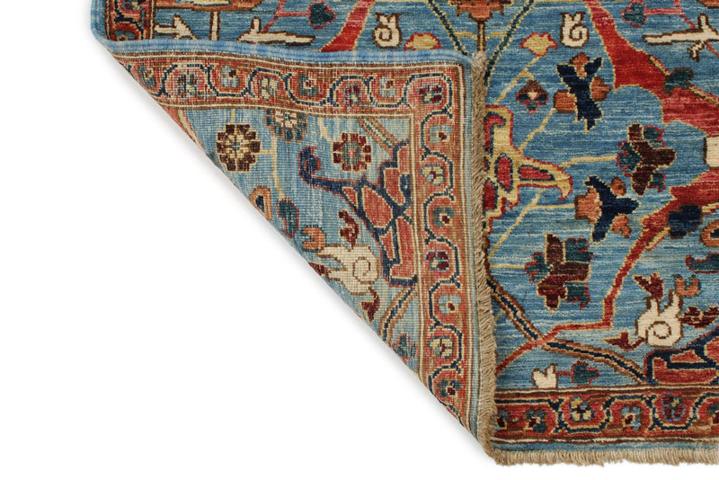 3x10 Blue and Multicolor Traditional Runner