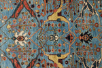 3x10 Blue and Multicolor Traditional Runner