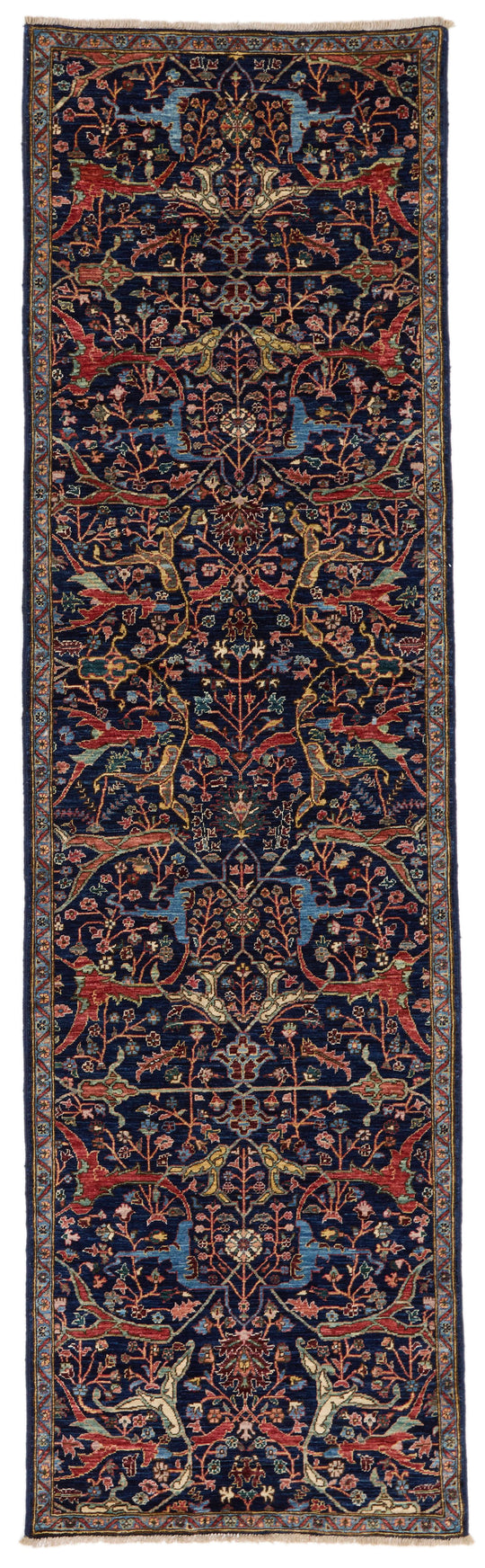 3x10 Navy and Multicolor Anatolian Traditional Runner