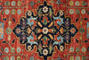 3x7 Red and Navy Anatolian Traditional Runner