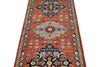 3x7 Red and Navy Anatolian Traditional Runner