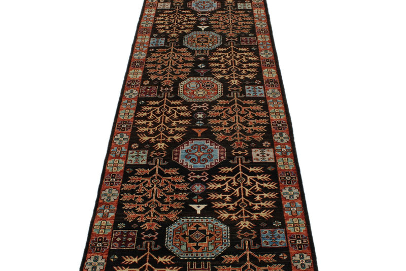 3x12 Black and Red Traditional Runner