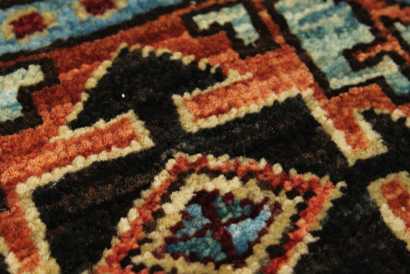 3x12 Black and Red Traditional Runner